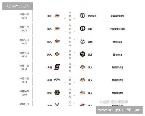 湖人对掘金的比赛时间安排及赛程分析详解